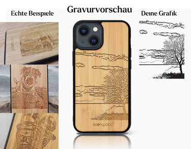 INDIVIDUELL iPhone 13 Mini Bambus-Kunststoff